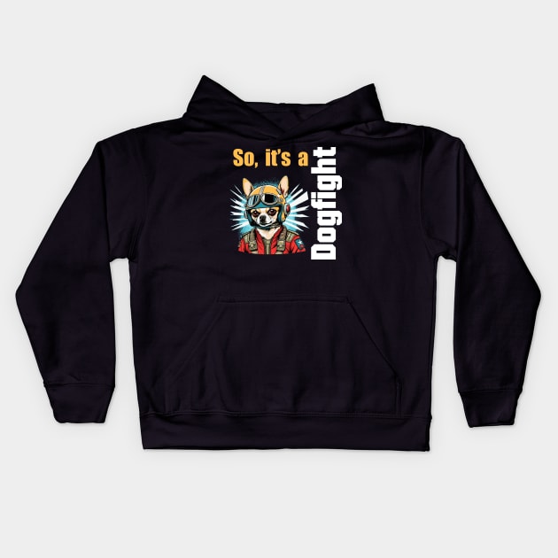 Dogfight Kids Hoodie by ColchesterArt